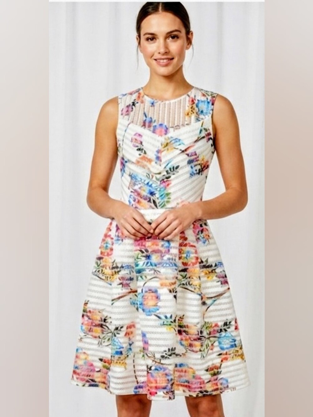 NWOT Gabby Skye Floral Fit & Flare Dress Size 6